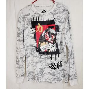 Original Gravity white bonsai samurai long sleeve tshirt Size Medium Streetwear